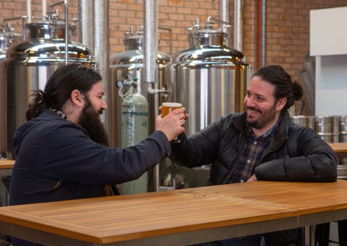 Owners Simon and Joey Panucci at South Yeast Brewing - Credit: Andy Zakeli